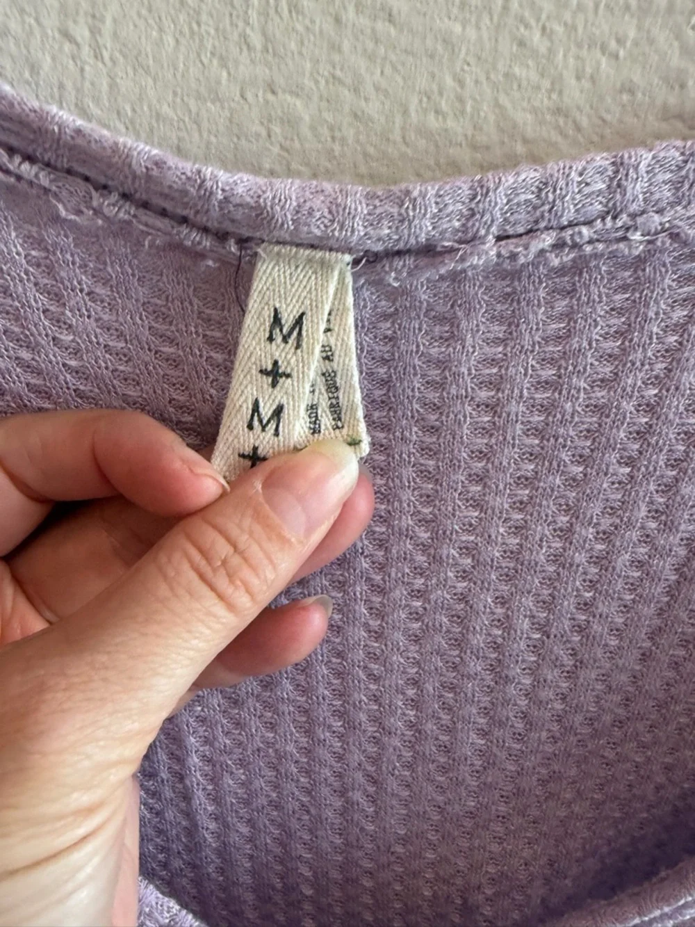 Free People Lavender Waffle Knit Laguna Thermal - Picture 5 of 7